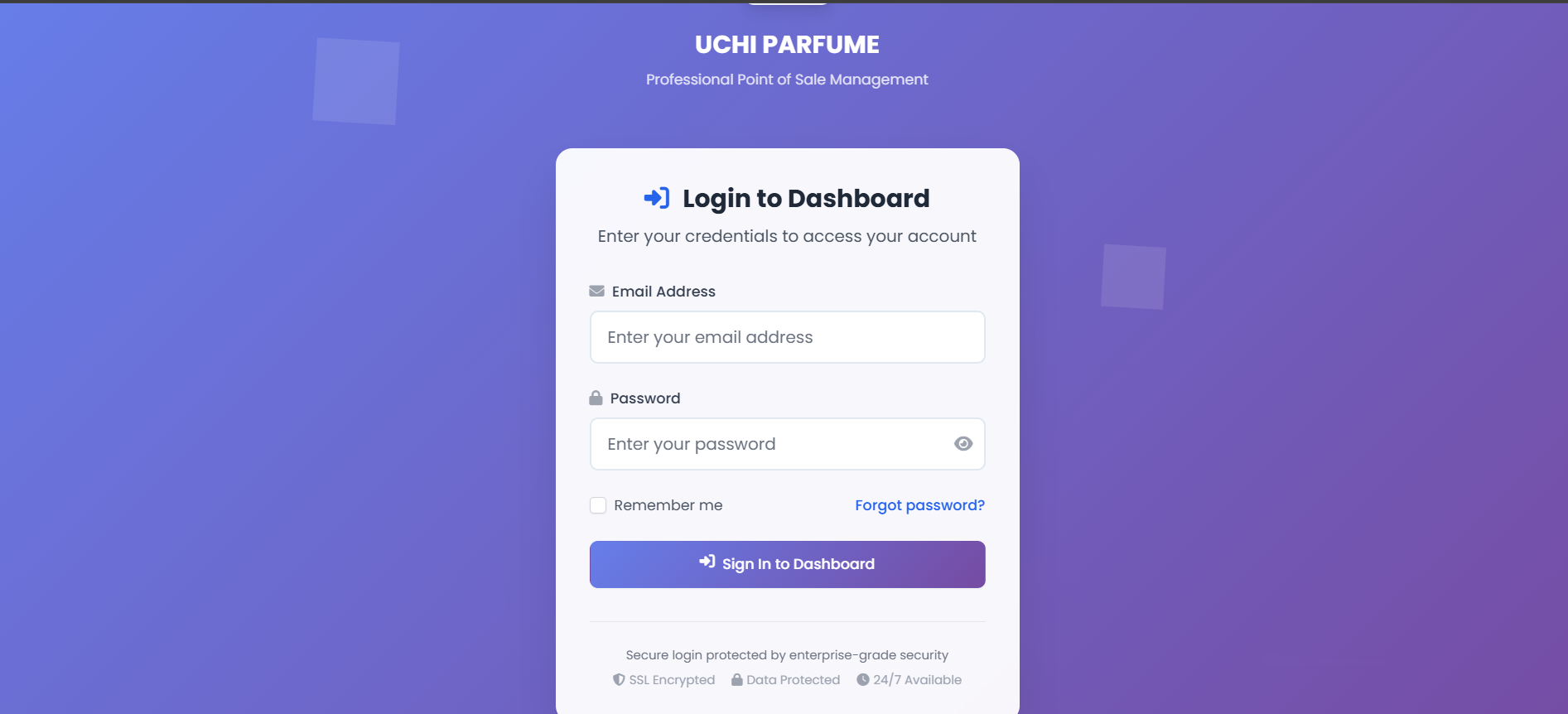 POS Web Application β Uchi Parfume